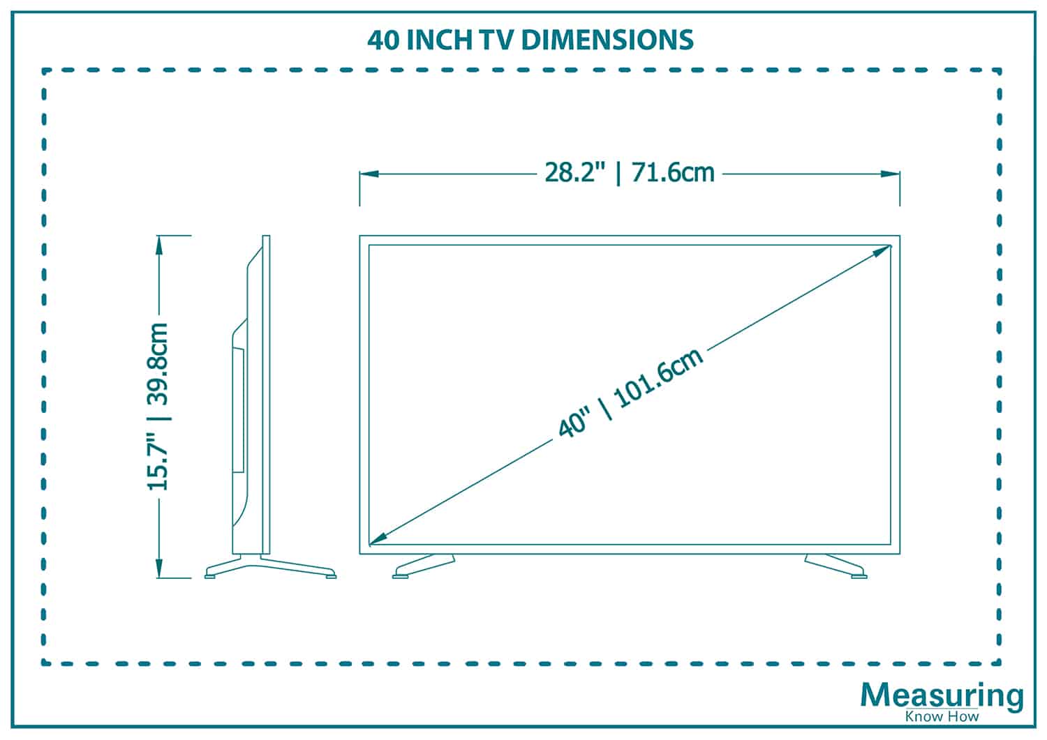 What Are the Average 40 inch TV Dimensions? - MeasuringKnowHow