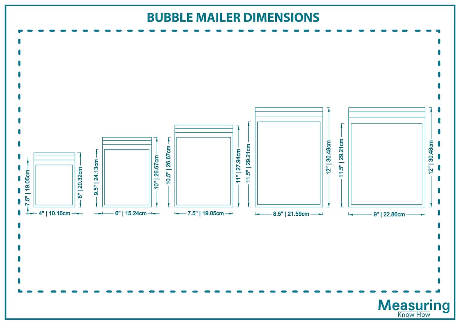 What Are the Bubble Mailer Dimensions? MeasuringKnowHow