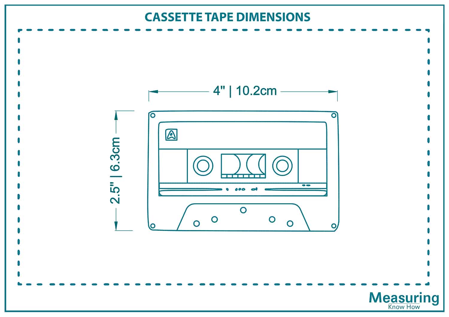 Cassette Tape Cover Dimensions Cm