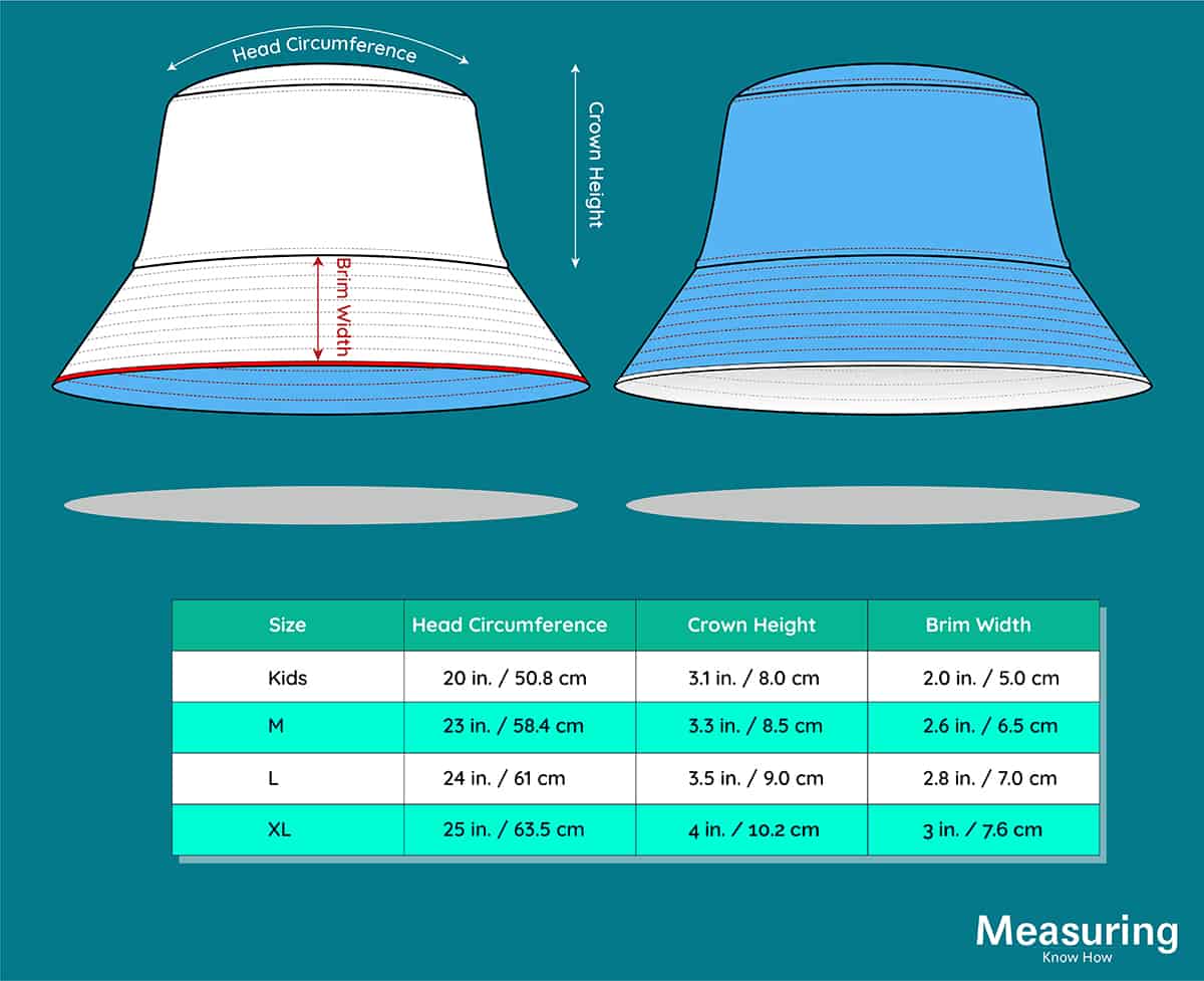 Hat Sizing Chart: How to Measure Your Hat Size – Bucket Hats NZ